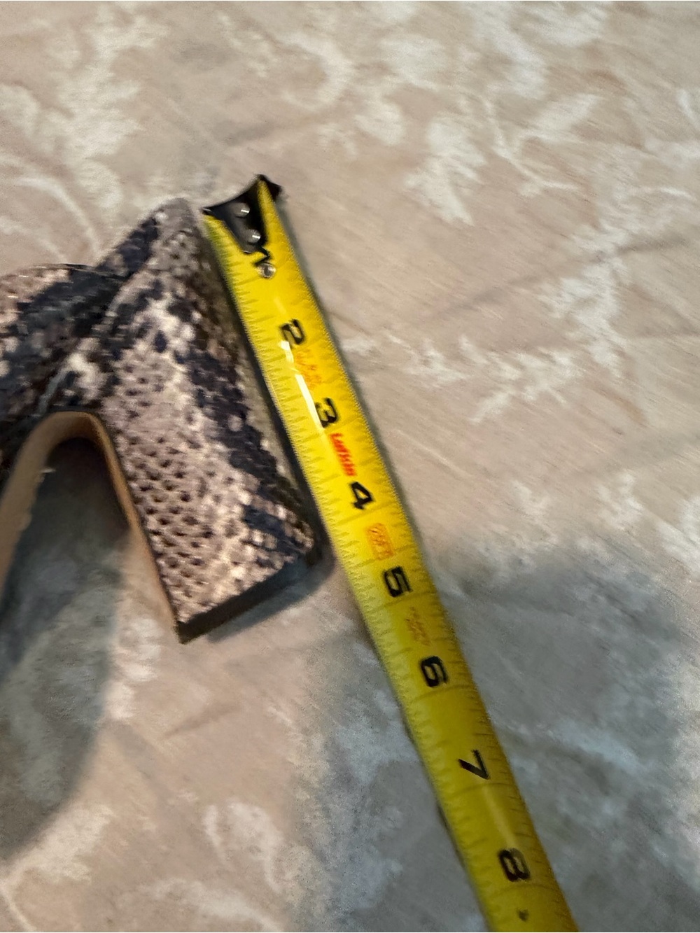 Vince Camuto Snake-Print Peep-Toe Mules, Black/Cream, Size 9M - Picture 6 of 11